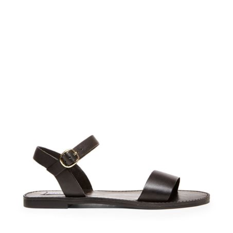 Sandalias Planas Steve Madden Donddi Cuero Mujer Negras | ES DW1S89